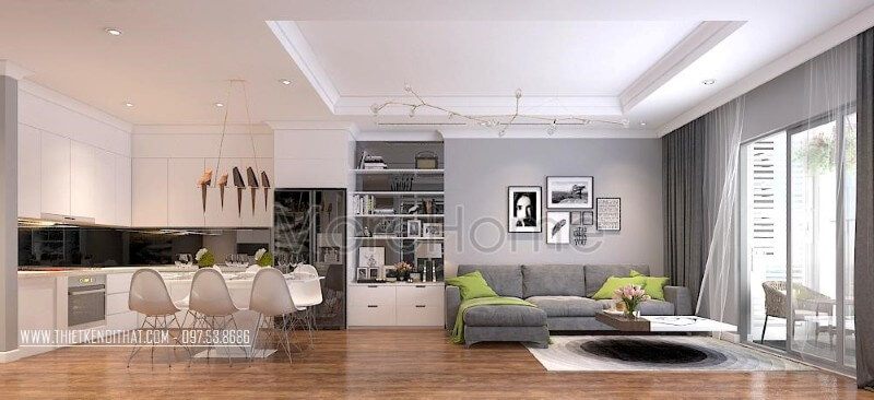 +25 ý tưởng thiết kế phòng bếp căn hộ chung cư 3d đẹp 2022-2024